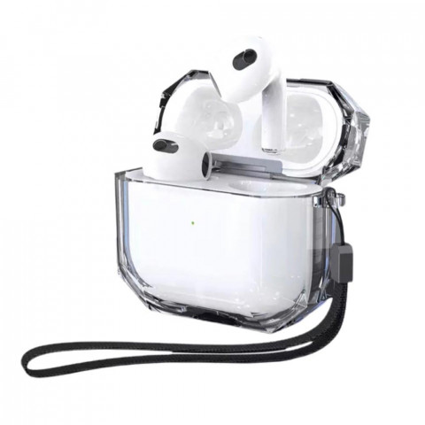 Чехол для AirPods Pro Shockproof Transparent Black